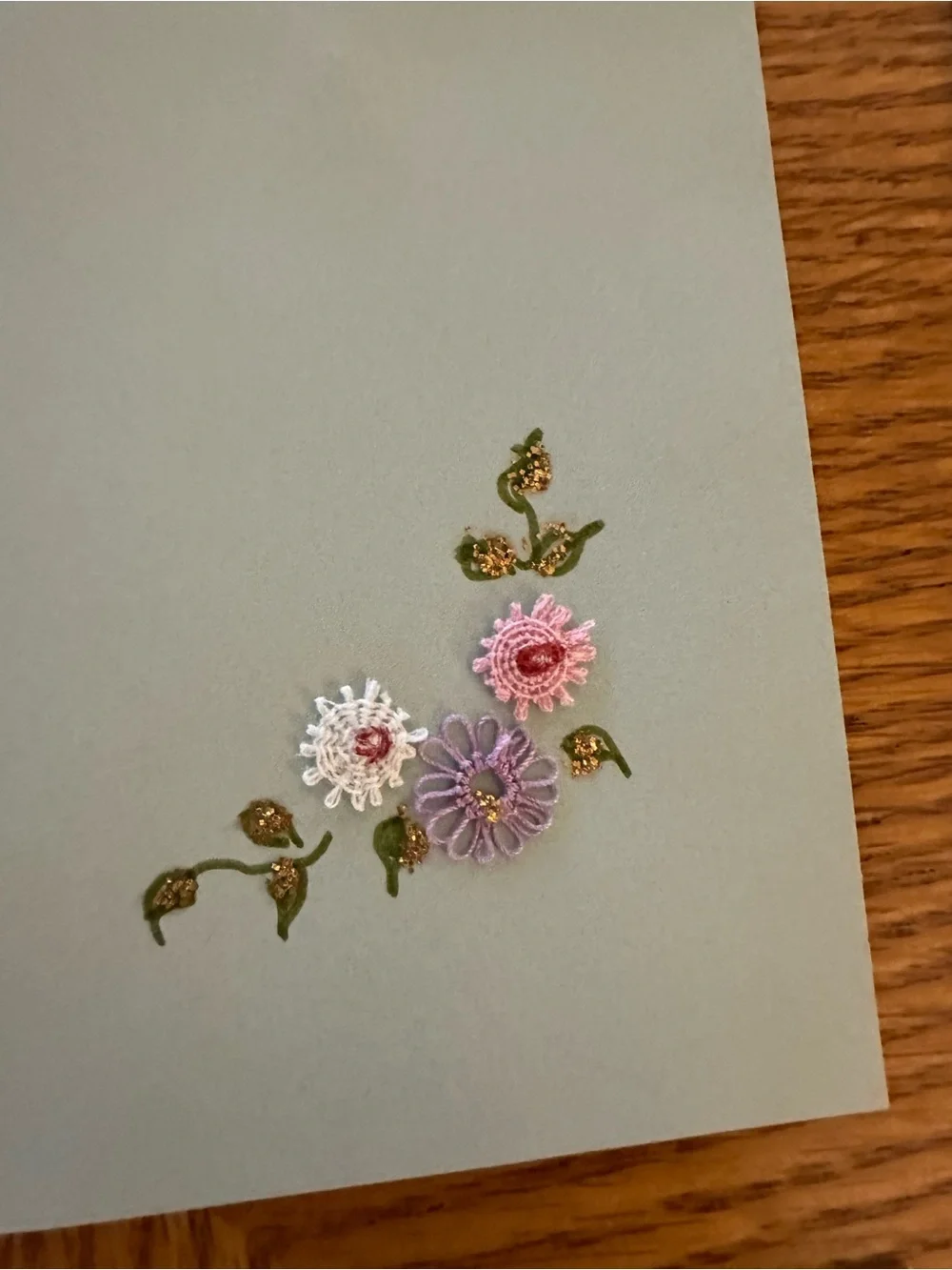 1 set of Vintage hand painted and crafted stationery set with 12 unique designs